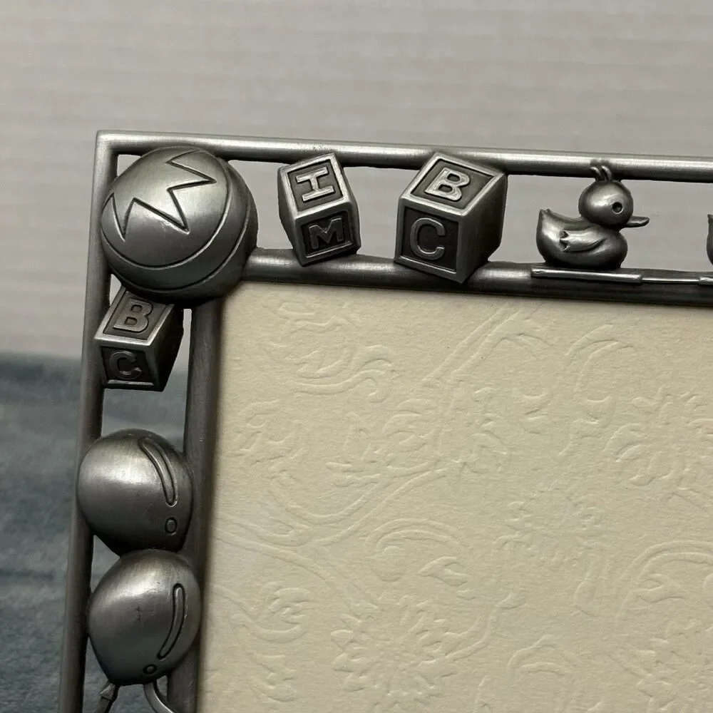 HomeTrends Baby Photo Frame Pewter Landscape Orientation